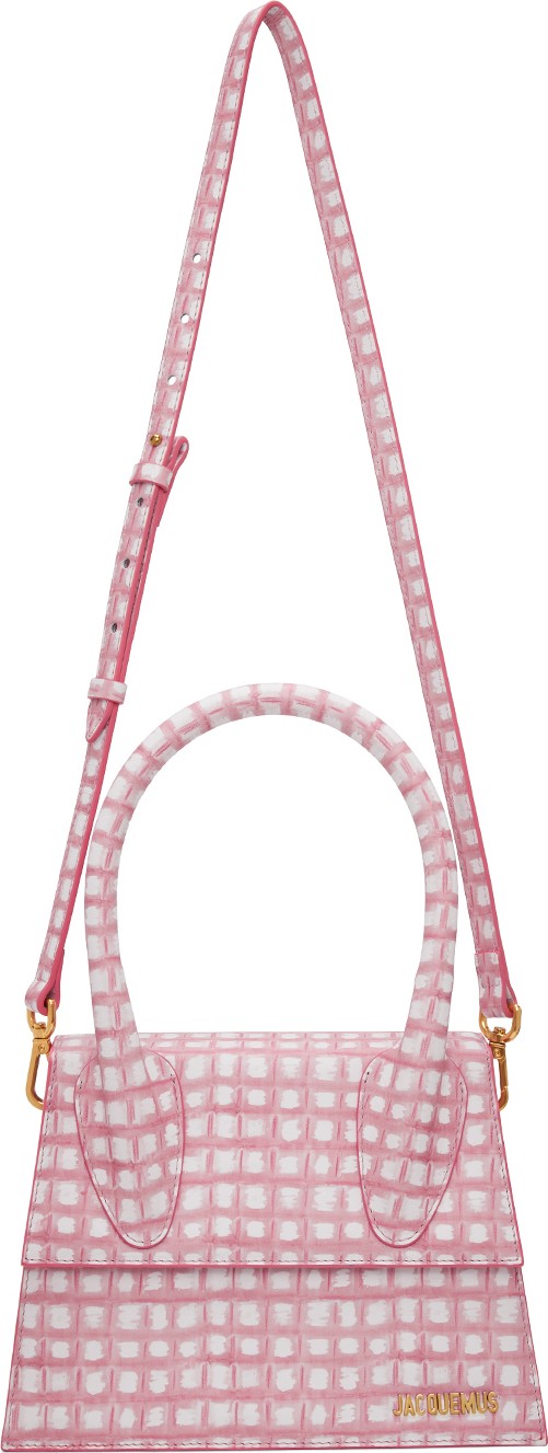 Jacquemus Pink Check 'Le Grand Chiquito' Bag