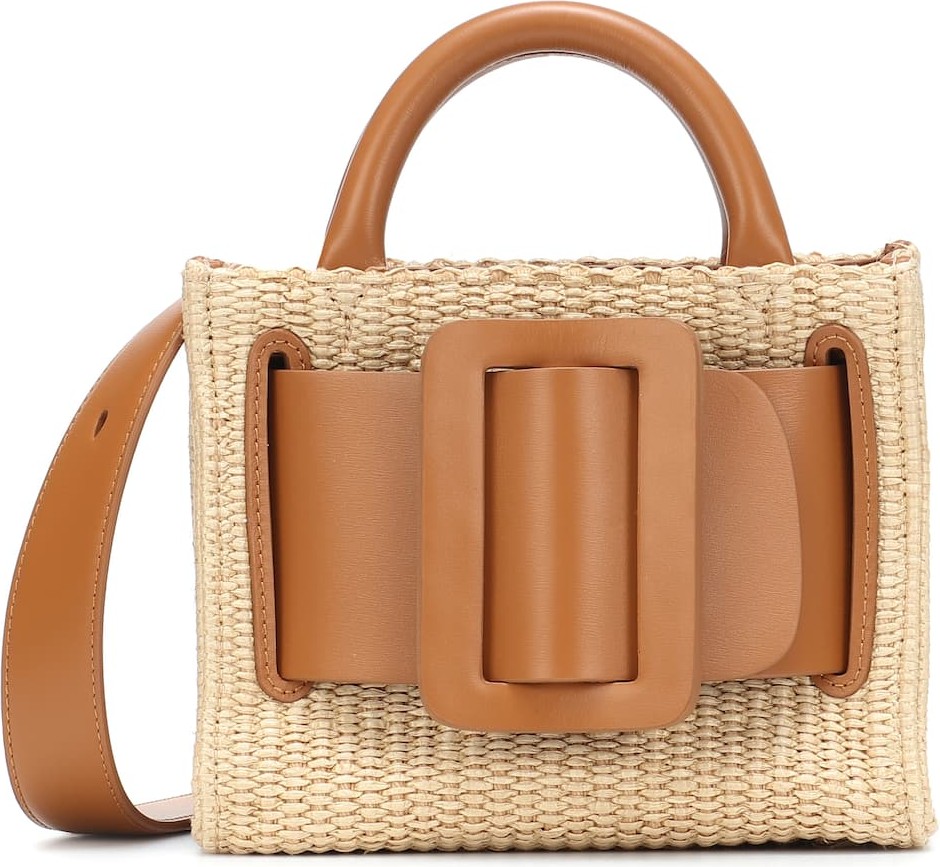 BOYY Bobby 18 raffia and leather tote