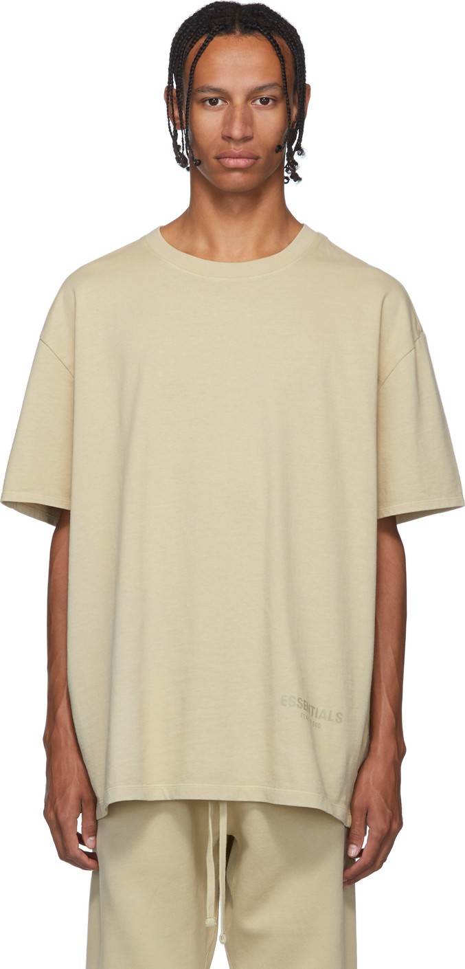 Essentials SSENSE Exclusive Beige Logo T-Shirt