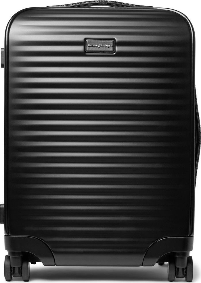 Ermenegildo Zegna Leather-Trimmed Polycarbonate Carry-On Suitcase