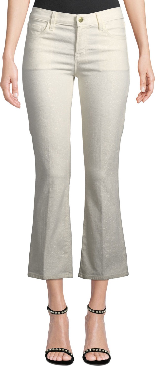 J BRAND Selena Mid-Rise Cropped Boot-Cut Jeans