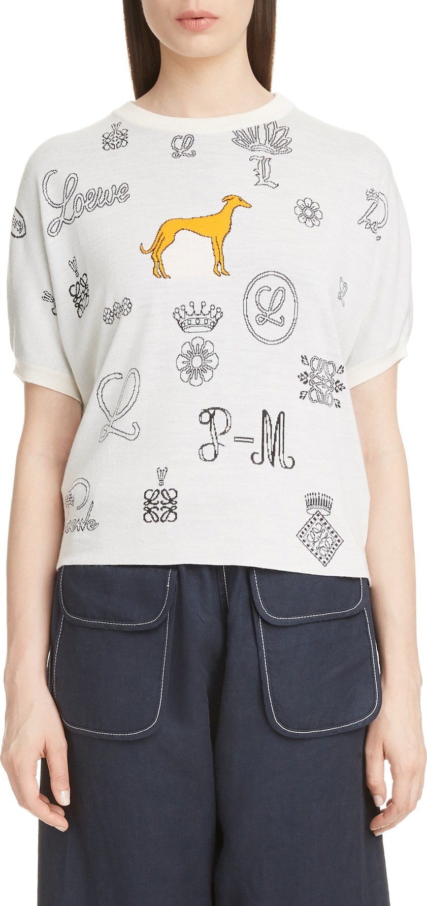 LOEWE Dog & Logo Knit Top