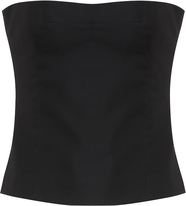 Khaite Percy cotton bustier top