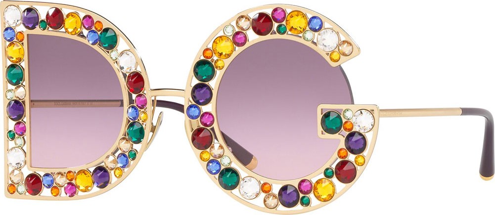 Dolce & Gabbana Crystal D&G Gradient Sunglasses