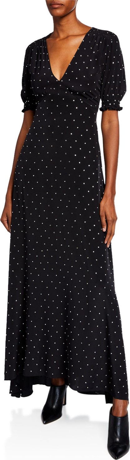DIANE von FURSTENBERG Avianna Dot-Print Silk Short-Sleeve Dress