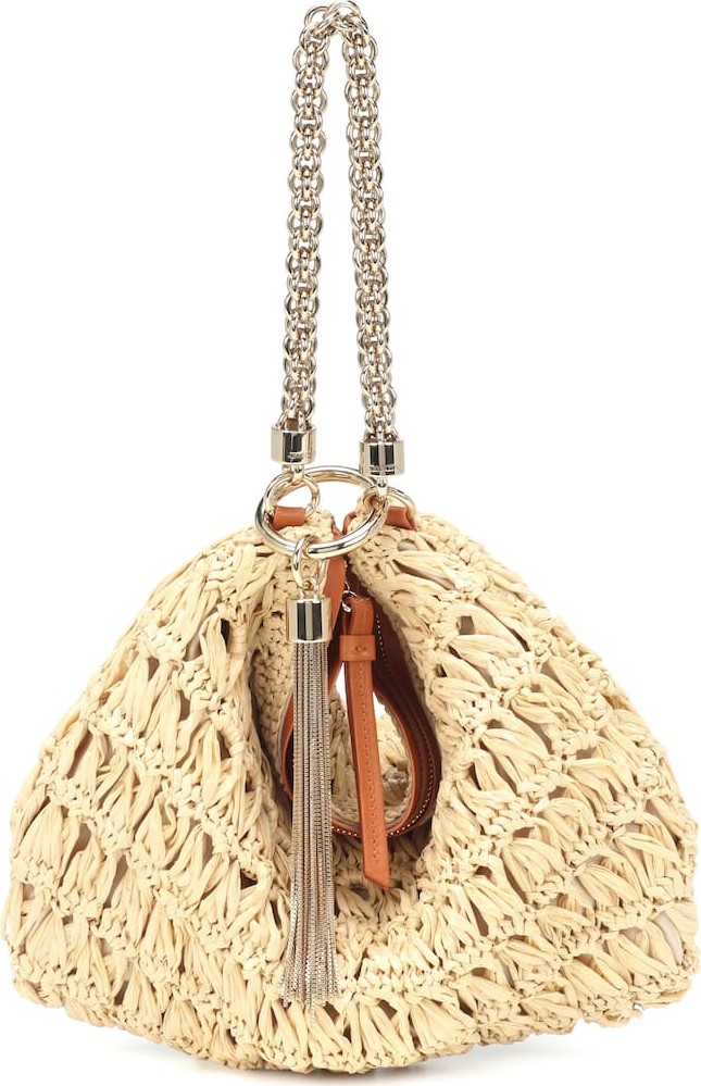 Jimmy Choo Callie raffia clutch