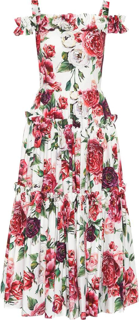 Dolce & Gabbana Floral-printed cotton dress