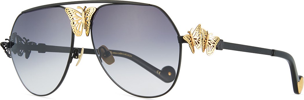 Anna Karin Karlsson Miss Rosell 110th Anniversary Aviator Sunglasses