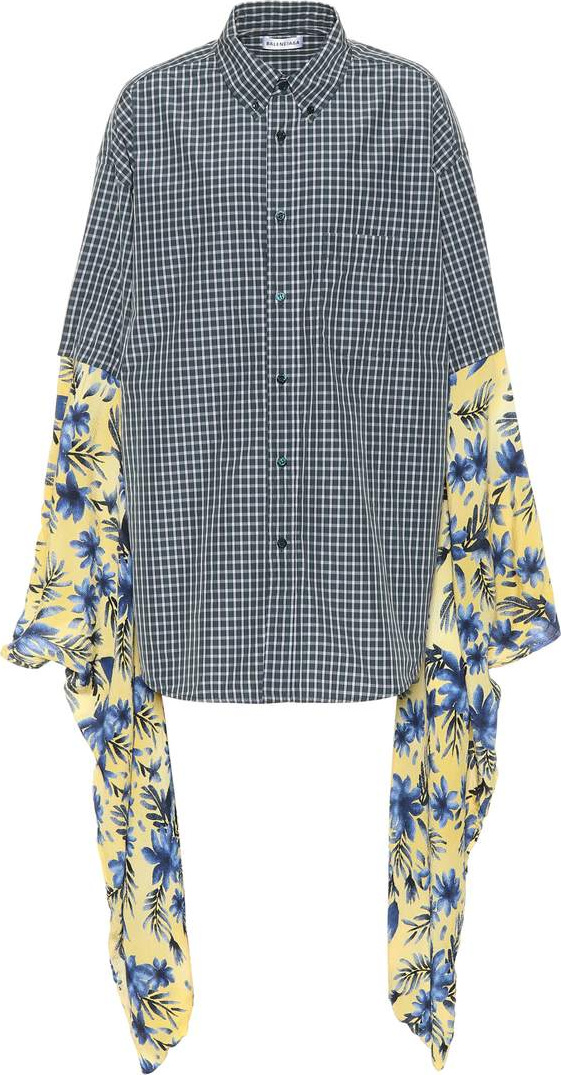 Balenciaga Plaid and floral shirt