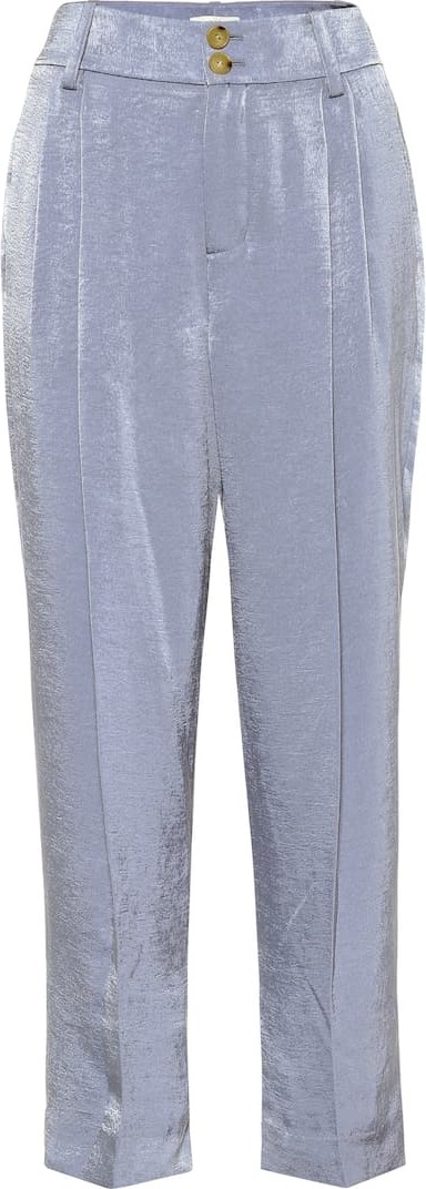 Vince High-rise cropped satin pants