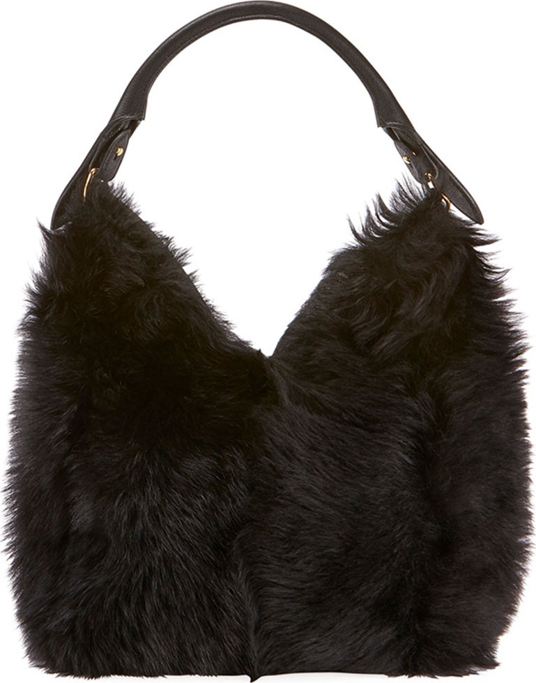 Anya Hindmarch Build A Bag Small Shearling Hobo Bag