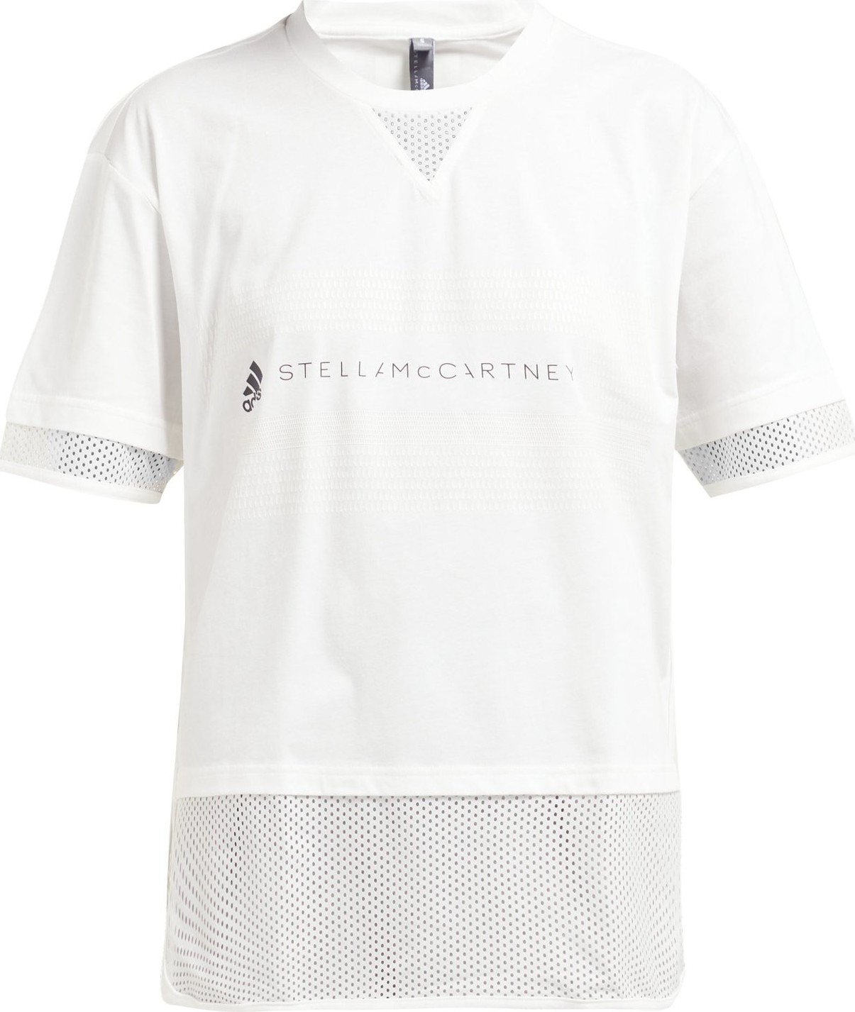 Adidas By Stella McCartney Logo-print cotton-blend T-shirt