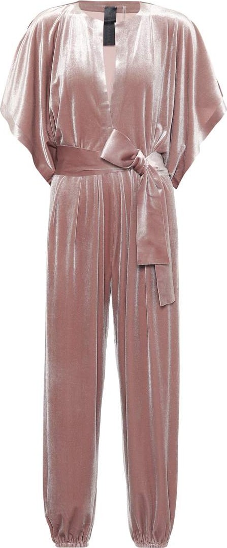 Norma Kamali Rectangle Jog velvet jumpsuit