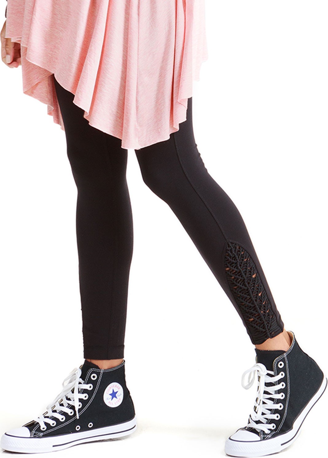 Ingrid & Isabel Maternity Active Ankle-Length Leggings with Macrame Detail