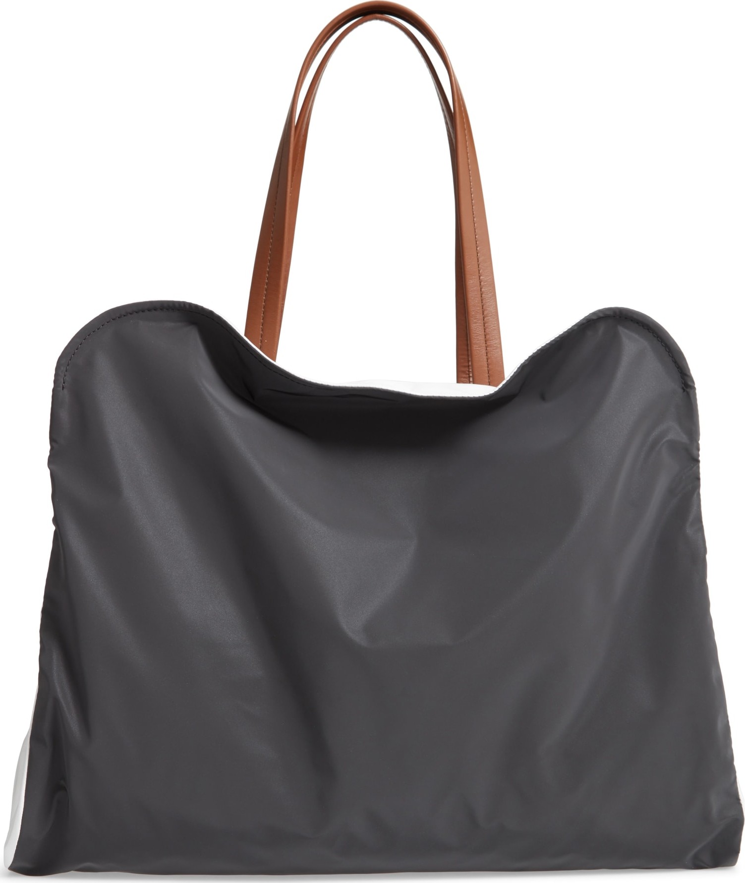 Marni Cushion Leather & Nylon Tote