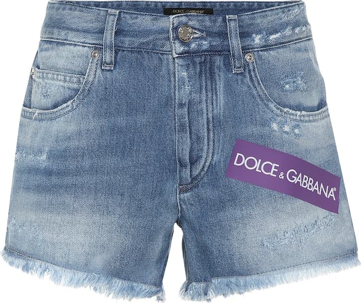 Dolce & Gabbana Embellished denim shorts