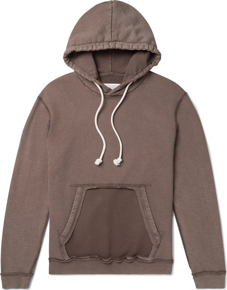 Maison Margiela Distressed Loopback Cotton-Jersey Hoodie