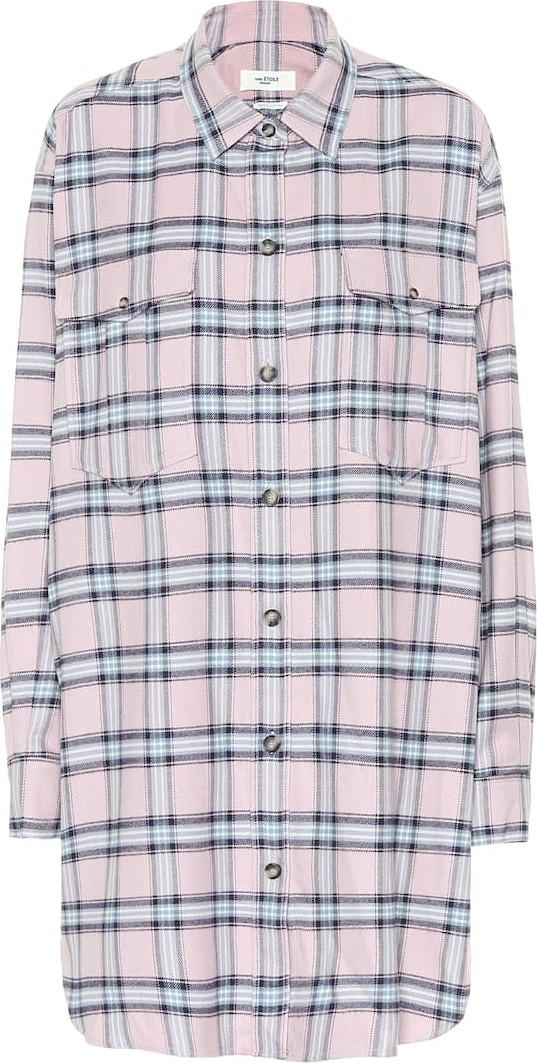 Isabel Marant Etoile Iceo checked cotton shirt dress