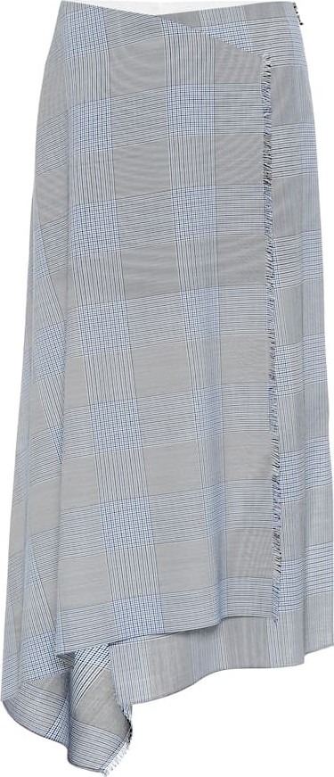 Roland Mouret Panama checked wool and mohair skirt