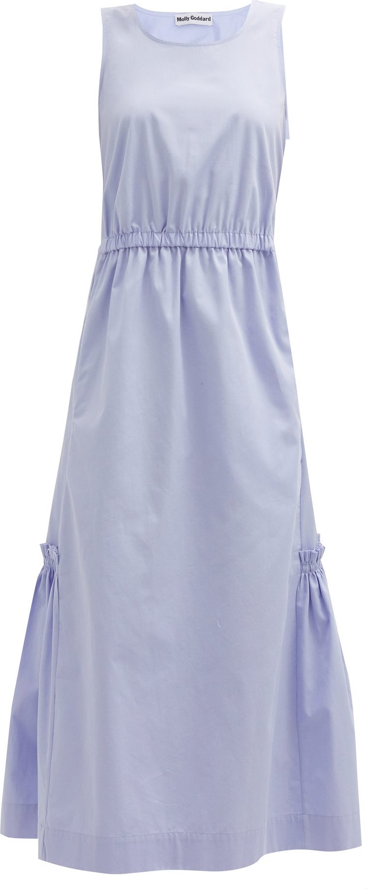 Molly Goddard Marella cutout-back cotton-poplin midi dress