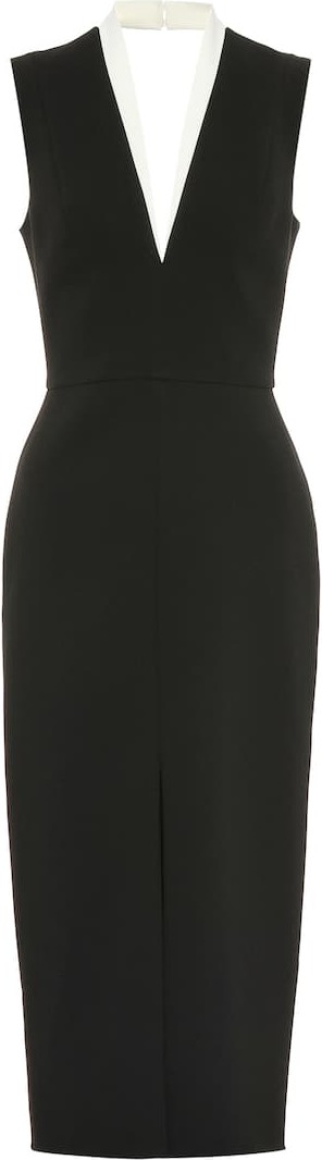 Victoria Beckham Tuxedo crêpe midi dress