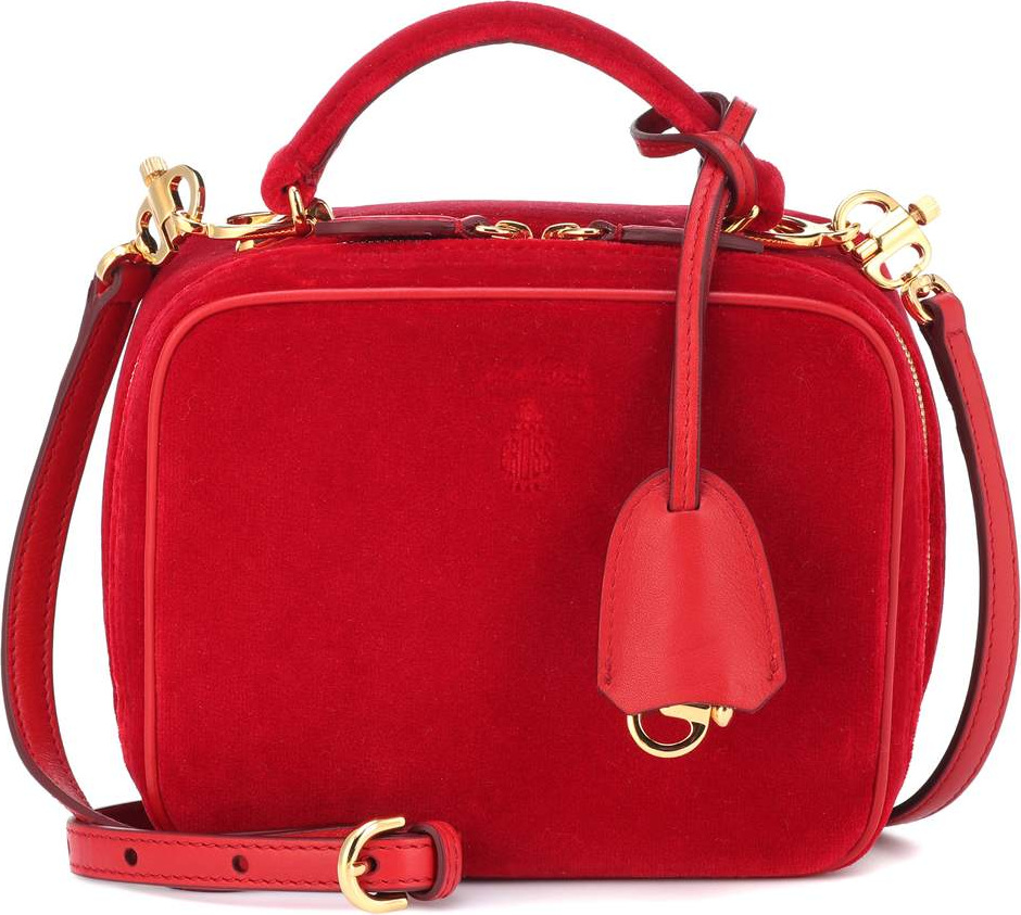 Mark Cross Baby Laura velvet shoulder bag