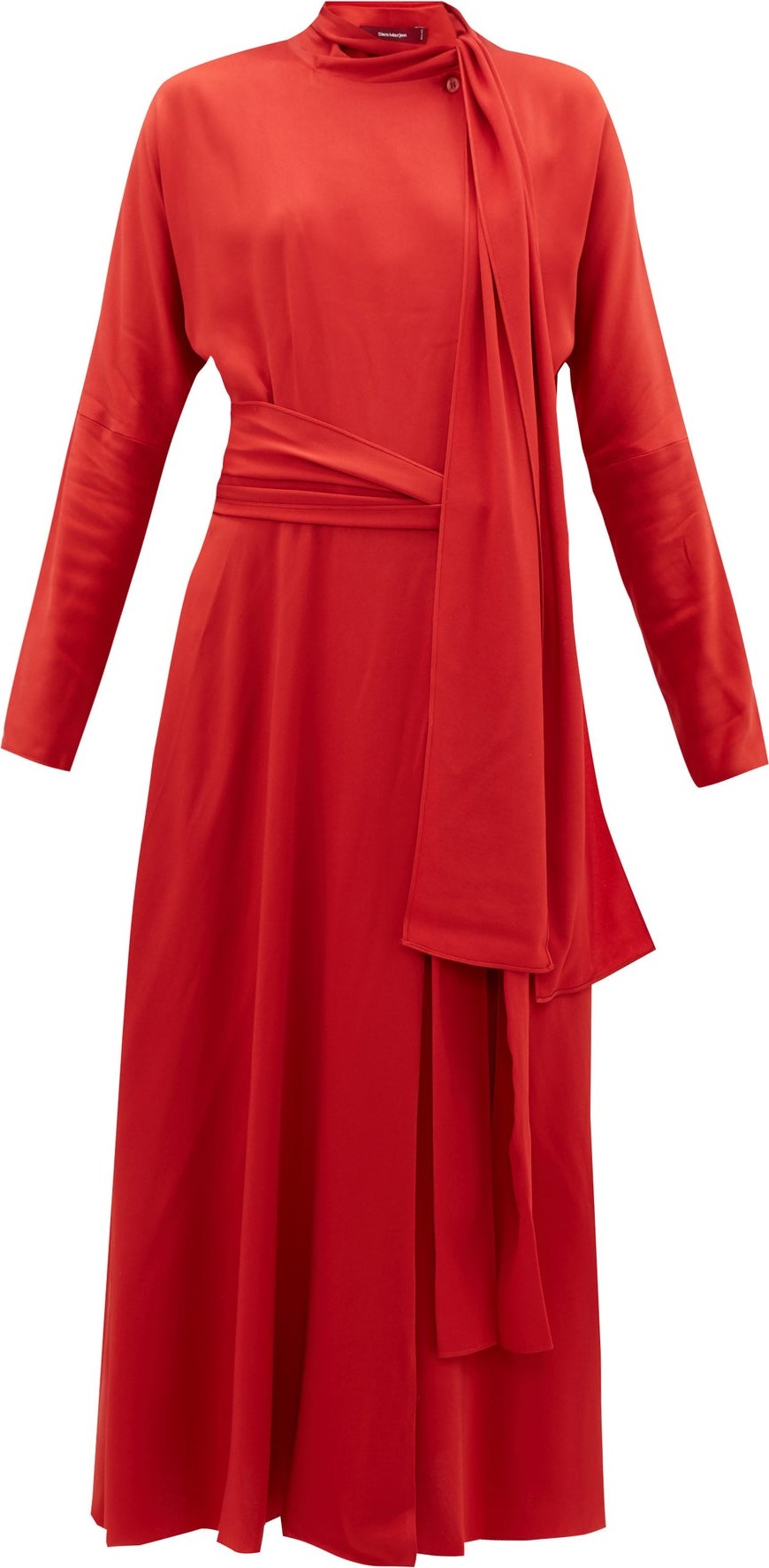Sies Marjan Bea tie-neck silk-crepe dress