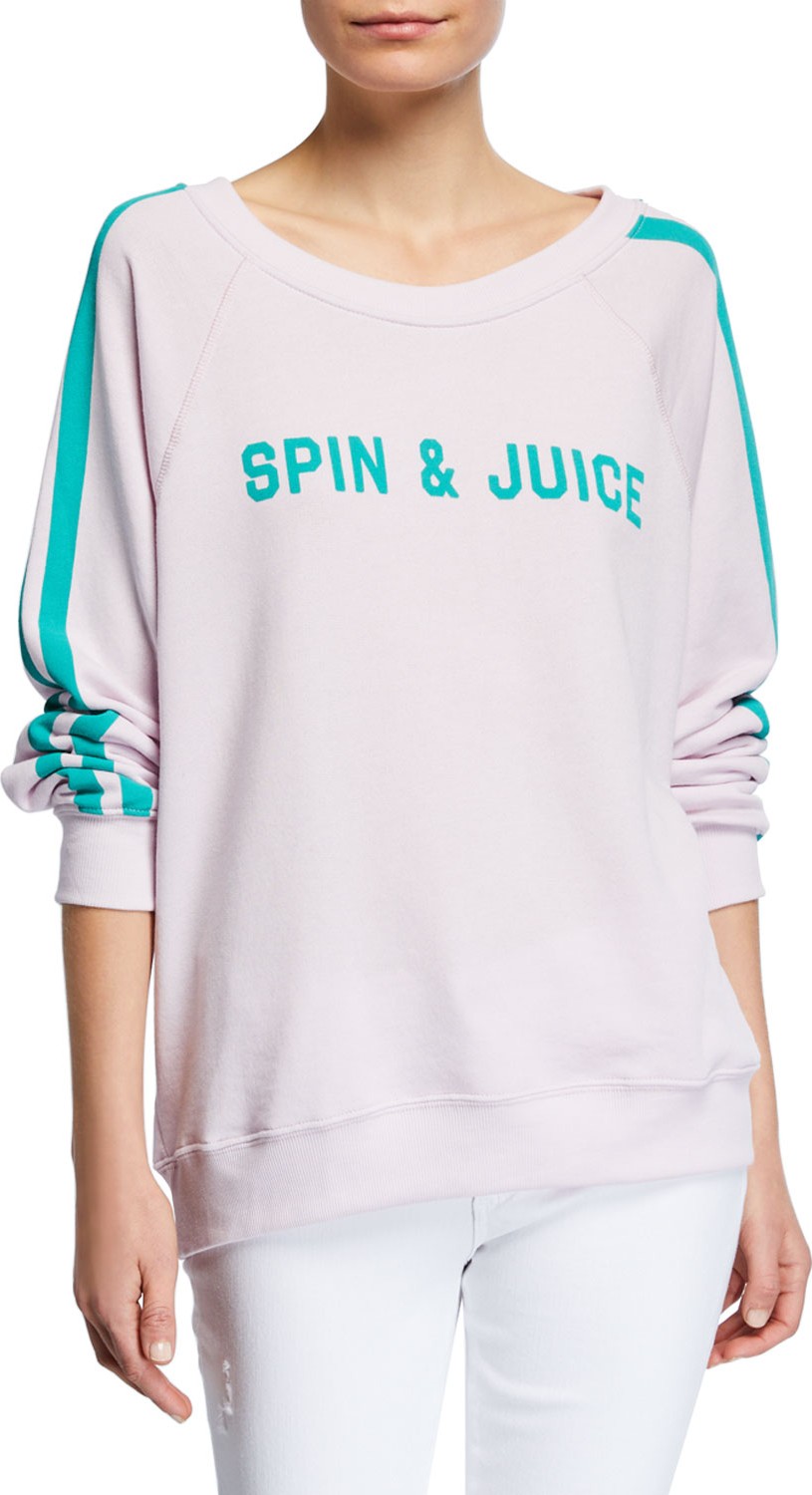 WILDFOX Spin & Juice Striped Pullover Sweater