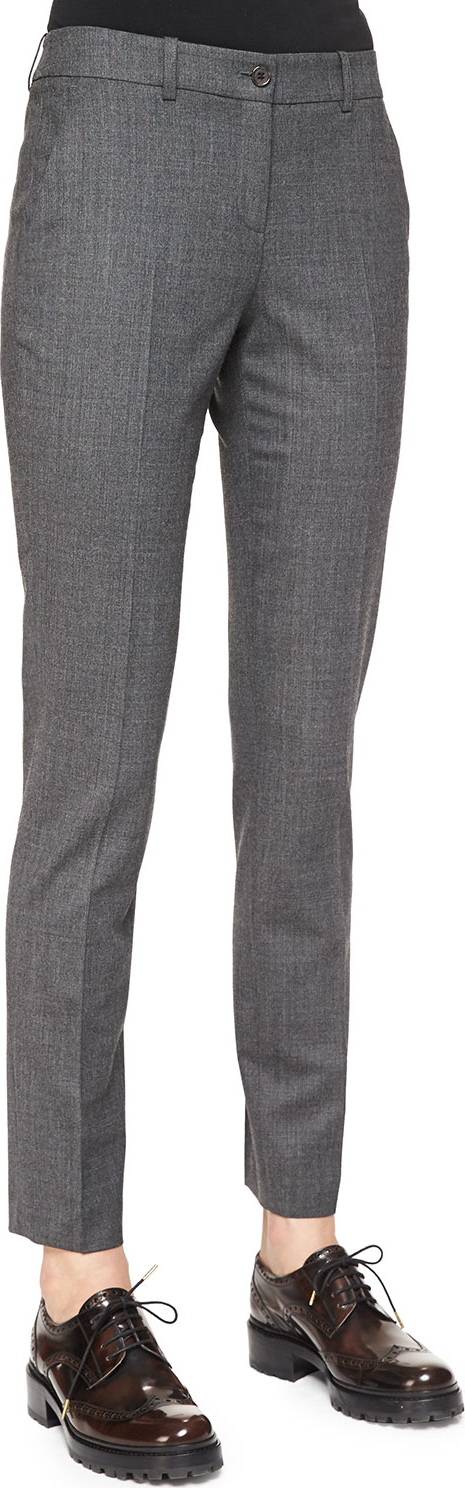 Michael Kors Collection Skinny Woven Ankle Pants