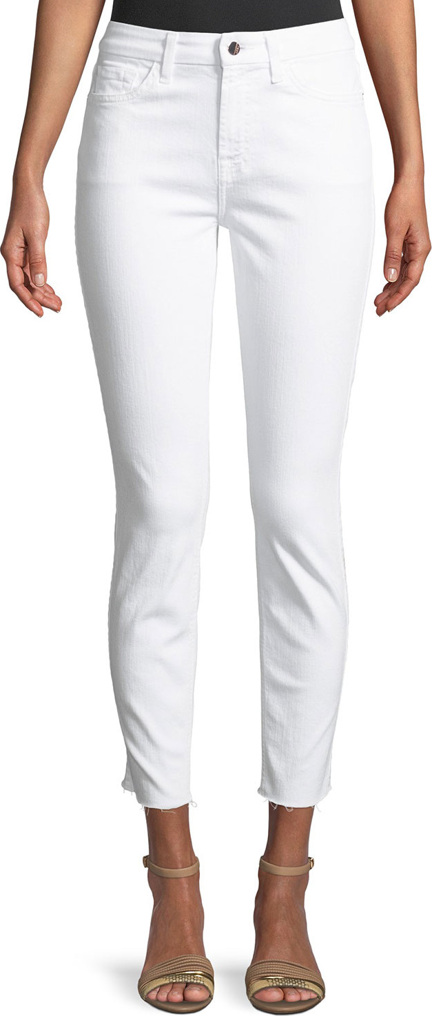 Jen7 Ankle Skinny Jeans w/ Rose Golden Back Zippers