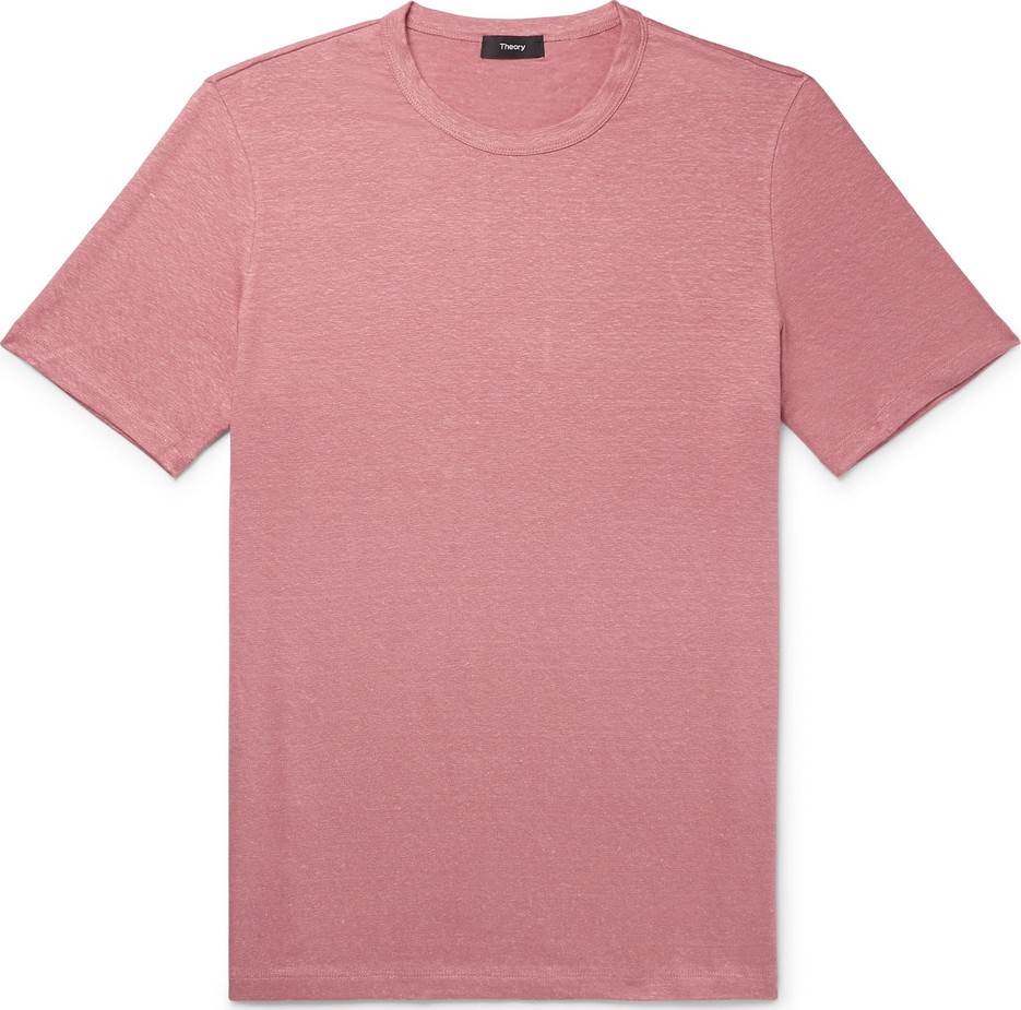 Theory Essential Stretch-Linen T-Shirt
