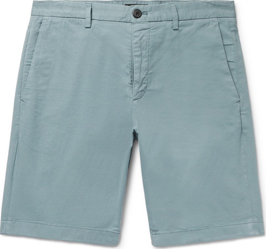 Theory Zaine Slim-Fit Garment-Dyed Stretch-Cotton Twill Shorts