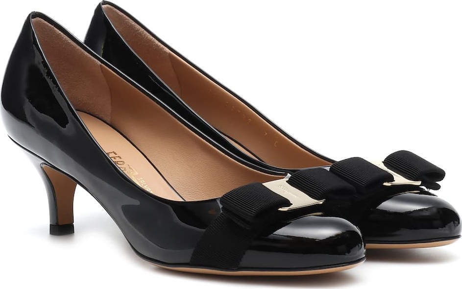 Salvatore Ferragamo Carla 55 patent leather pumps