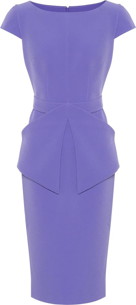 Safiyaa Stretch-crêpe midi pencil dress