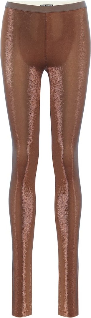 Rick Owens Lilies metallic leggings