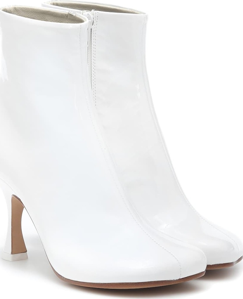 MM6 Maison Margiela Patent leather ankle boots