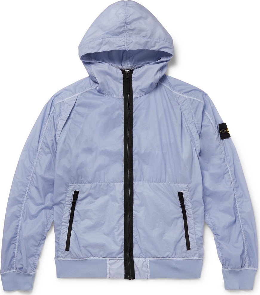Stone Island Garment-Dyed Shell Hooded Jacket