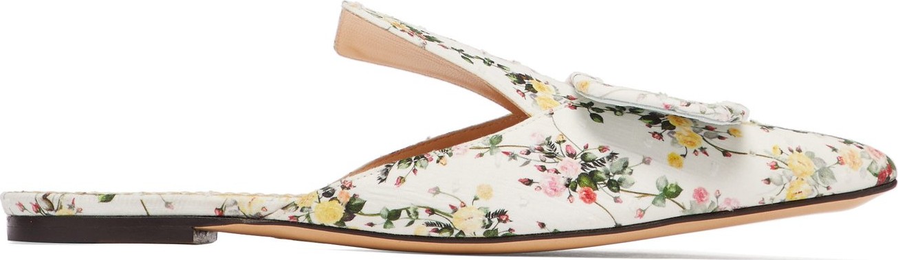 Emilia Wickstead X Charlotte Olympia floral-print canvas loafers