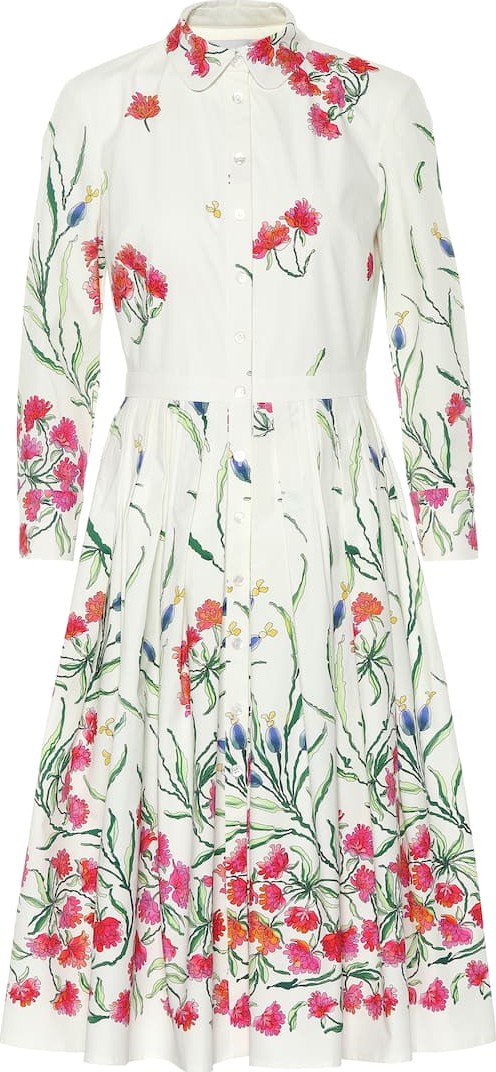 Carolina Herrera Printed cotton poplin dress