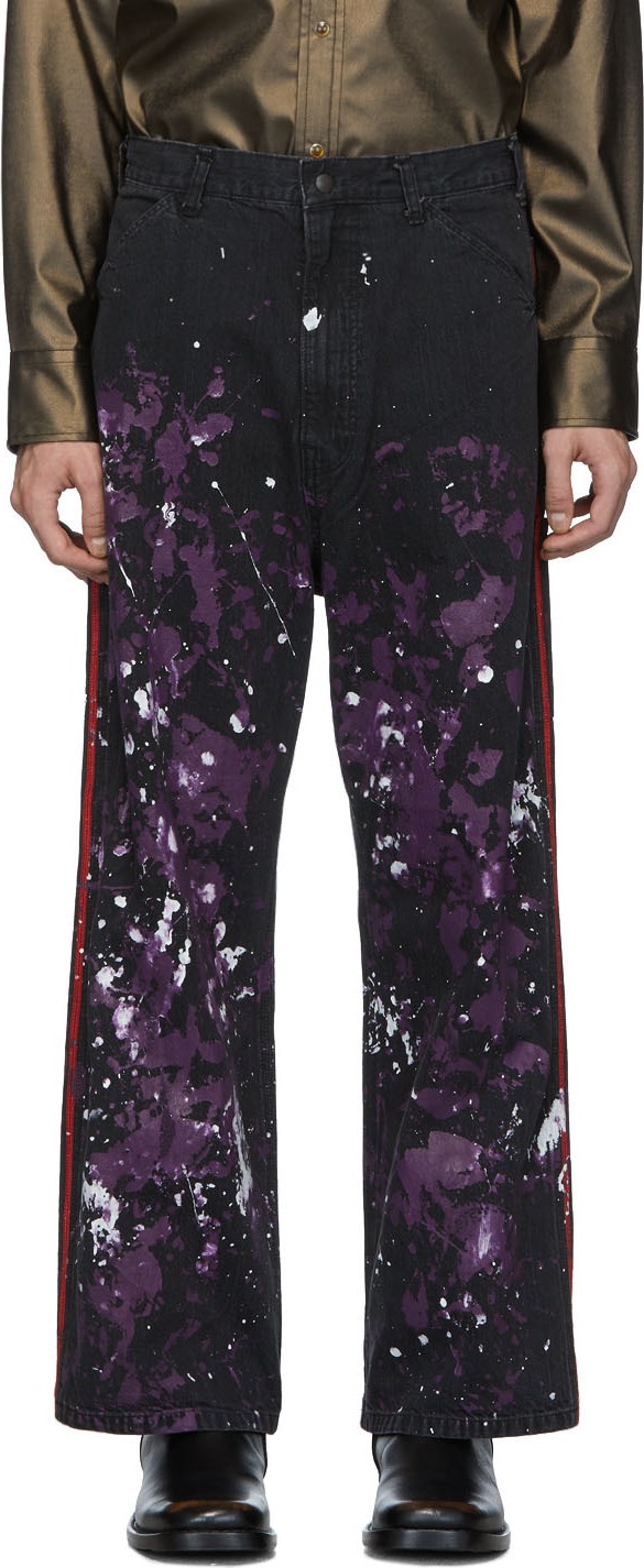 Needles Black Denim Side Line Jeans