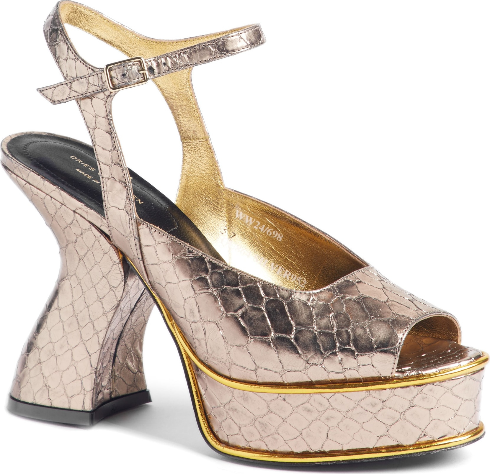 Dries Van Noten Wave Heel Platform Sandal