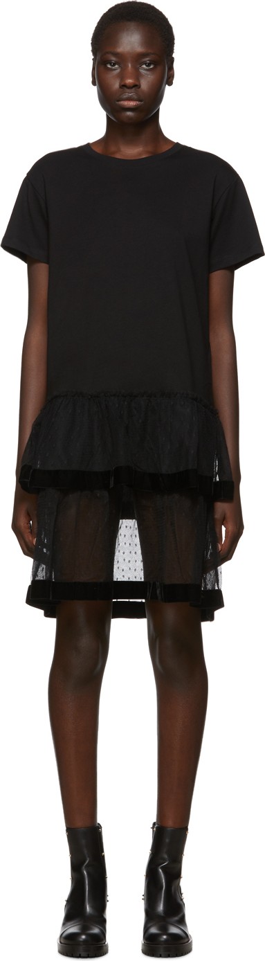 RED Valentino Black Down Nylon Jacket