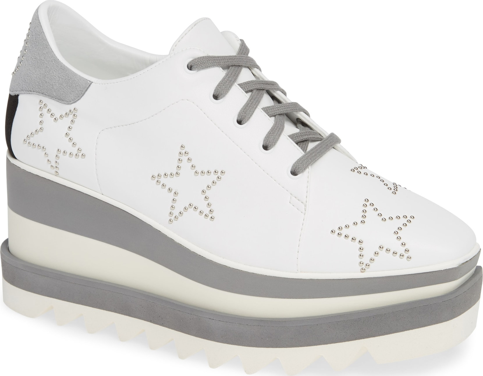 Stella McCartney Sneak-Elyse Studded Wedge Sneaker
