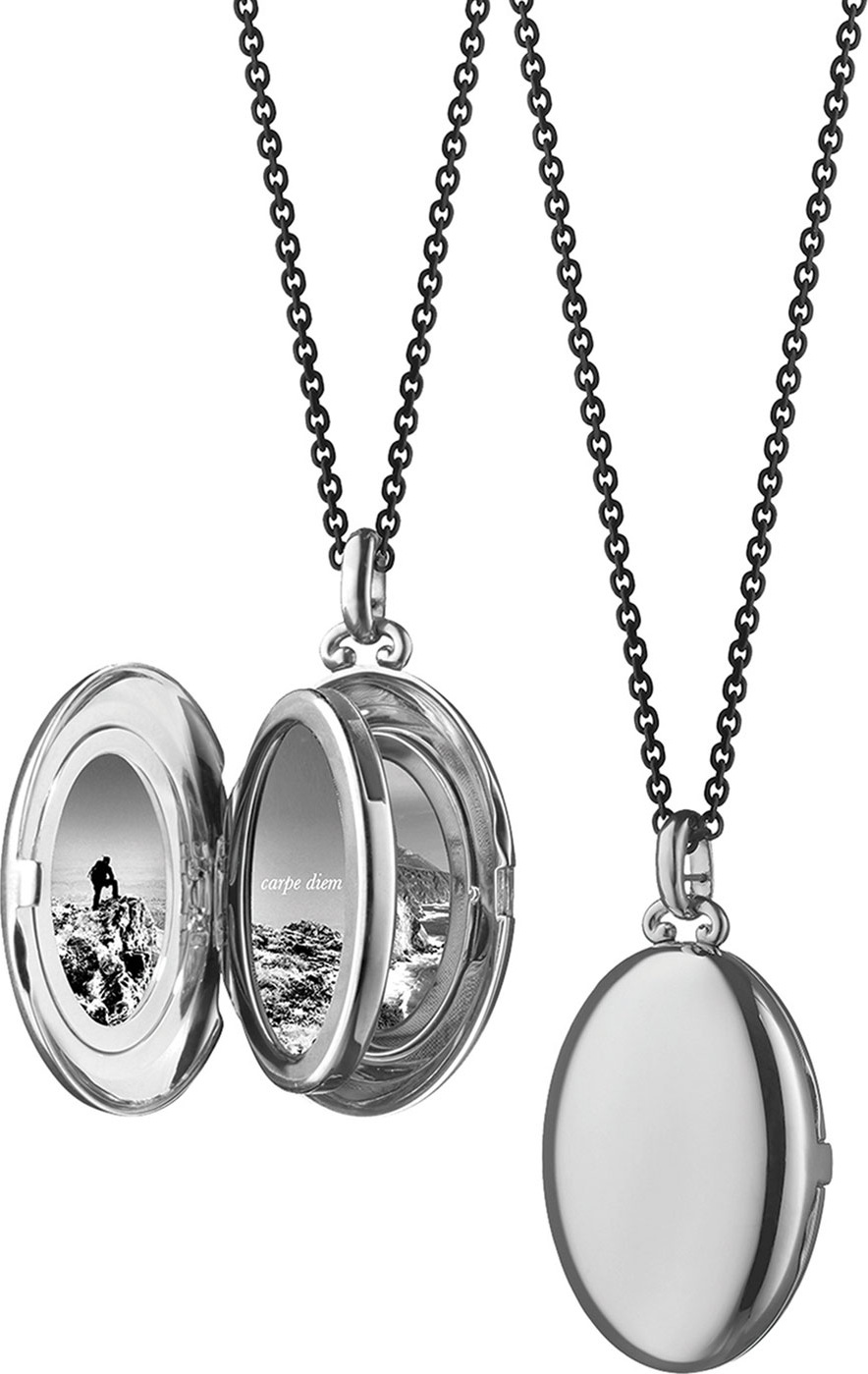 Monica Rich Kosann Silver Midi 4-Image Locket Necklace, 32"
