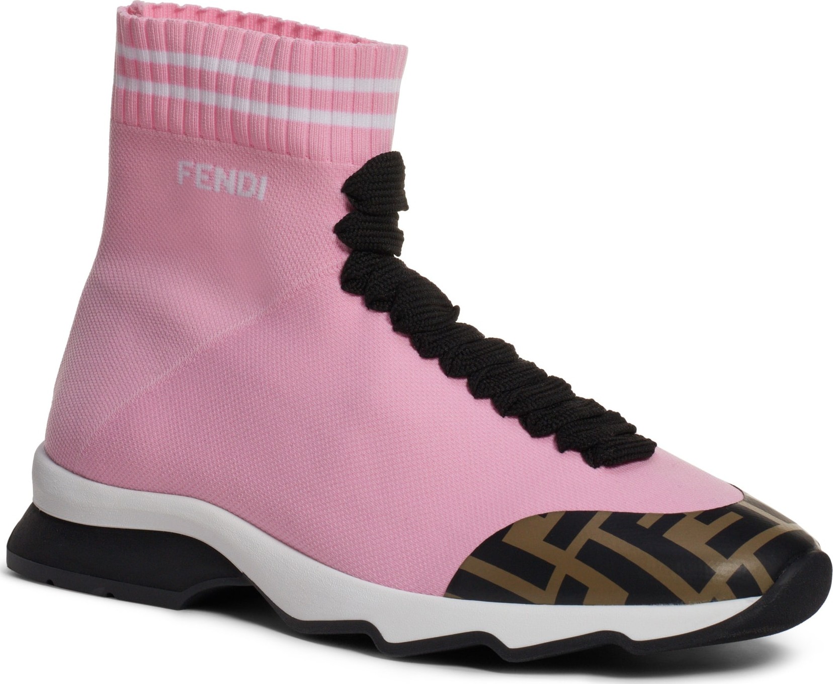 Fendi Rockotop Zucca Sock Sneaker