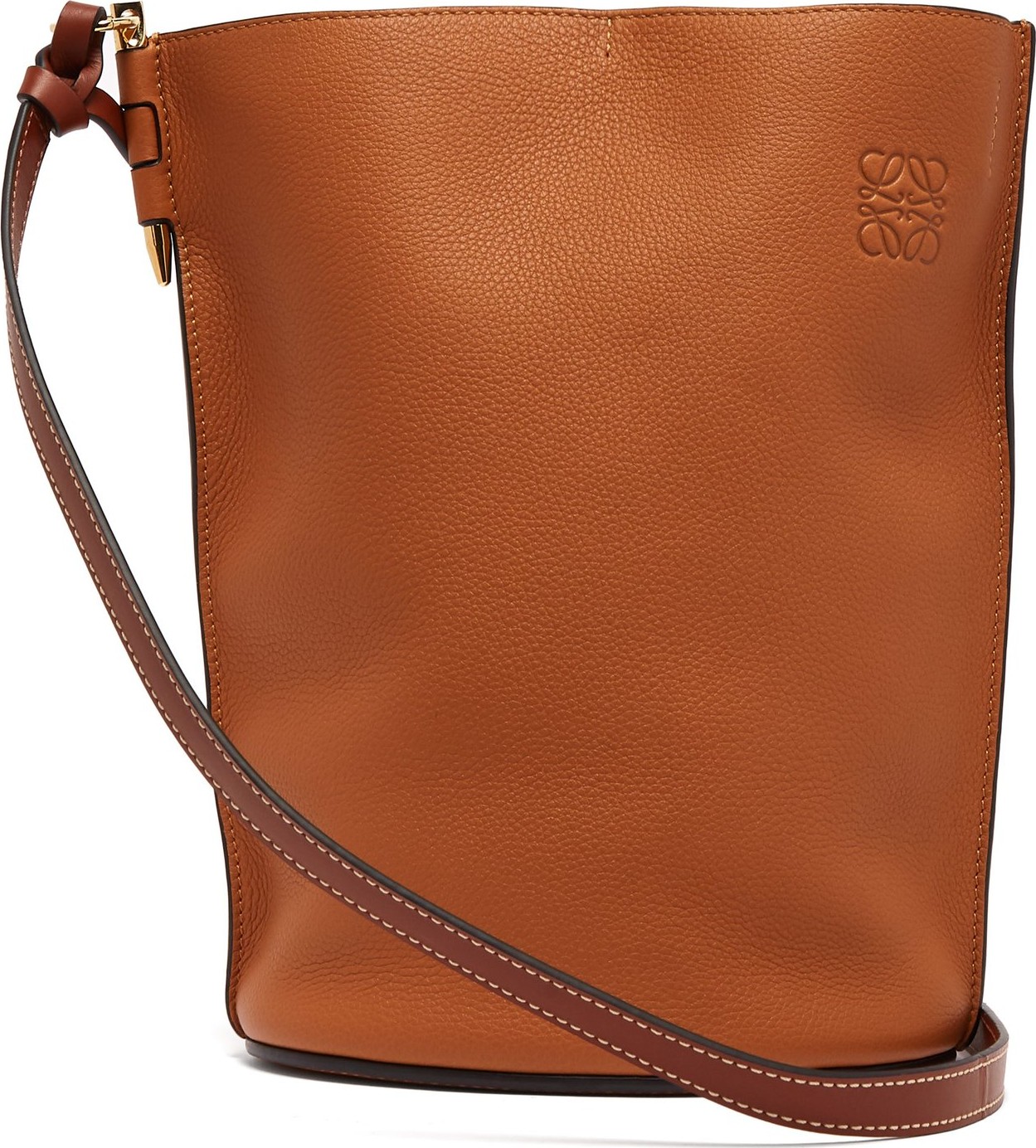 LOEWE Gate grained-leather bucket cross-body bag