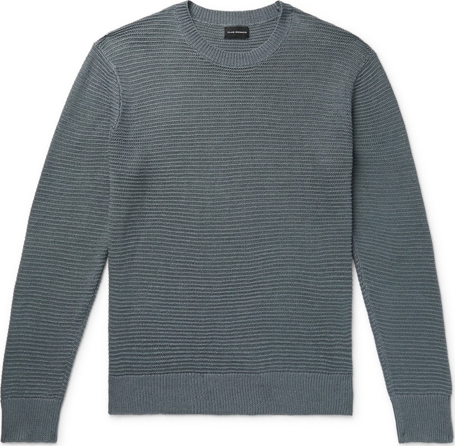 Club Monaco Textured Linen and Cotton-Blend Sweater