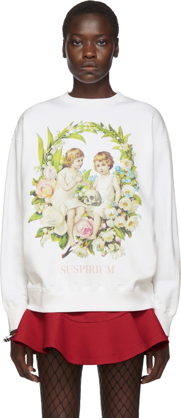 Undercover White Cherub & Skull Sweatshirt