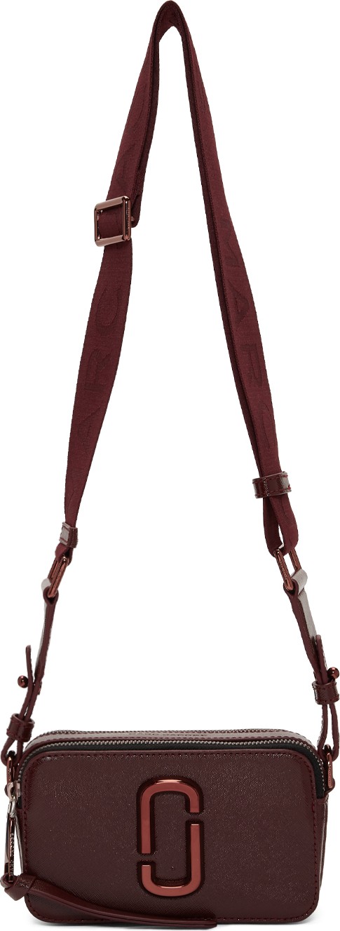 MARC JACOBS Burgundy Anodized Snapshot DTM Bag