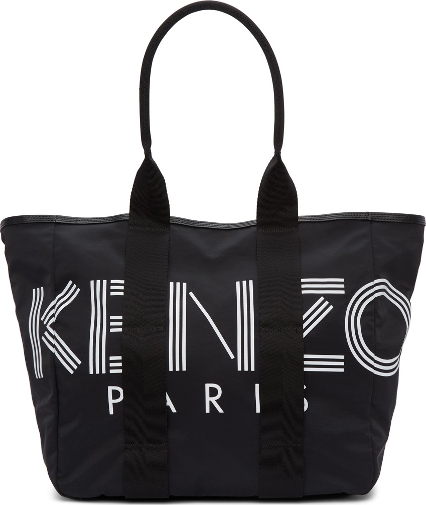 KENZO Black Logo Sport Tote